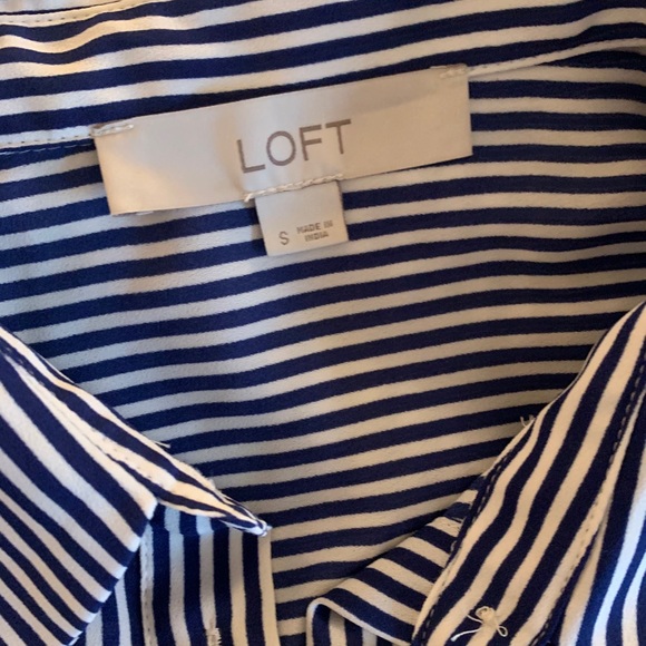 Striped Loft button down top - Picture 2 of 3